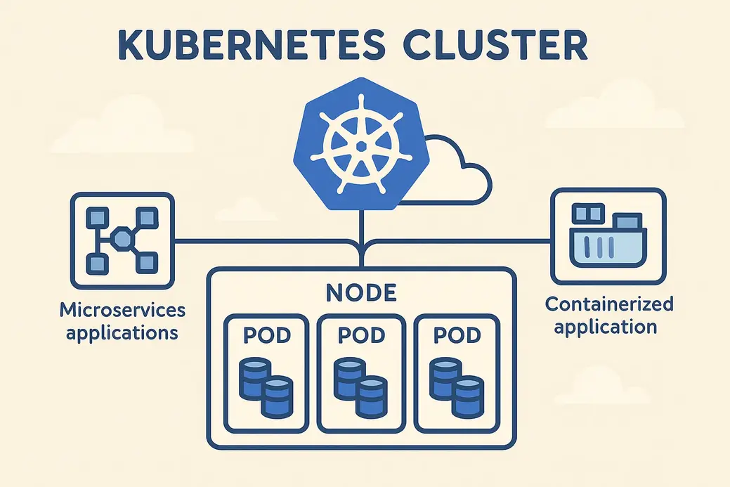 Kubernetes cluster mengelola containerized applications